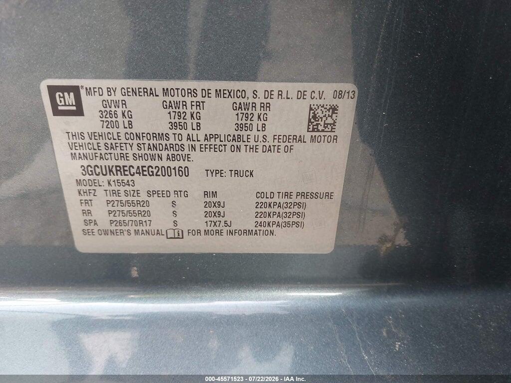 3GCUKREC4EG200160 2014 CHEVROLET SILVERADO 1500 photo no. 9