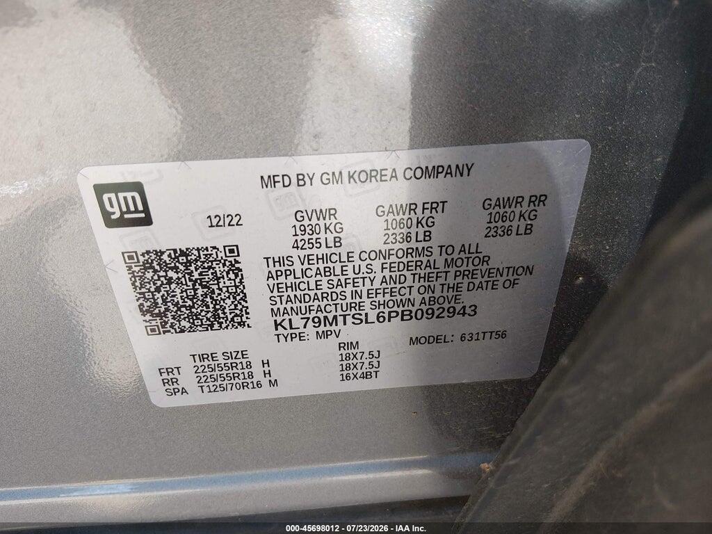 KL79MTSL6PB092943 2023 CHEVROLET TRAILBLAZER photo no. 9