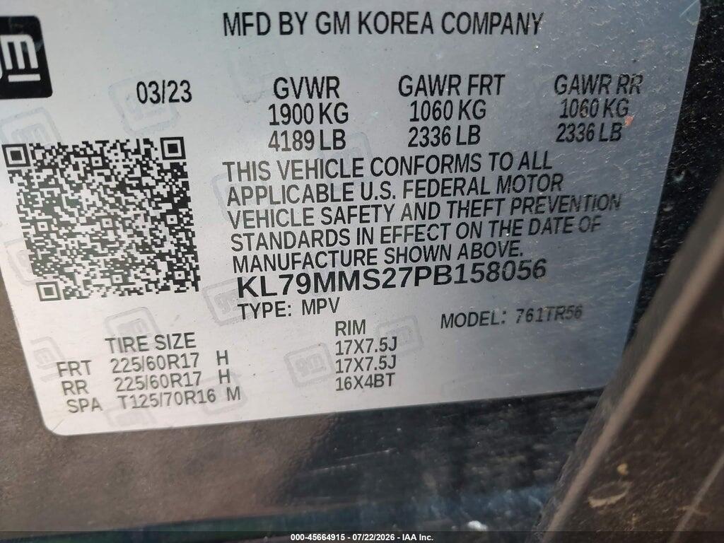 KL79MMS27PB158056 2023 CHEVROLET TRAILBLAZER photo no. 9