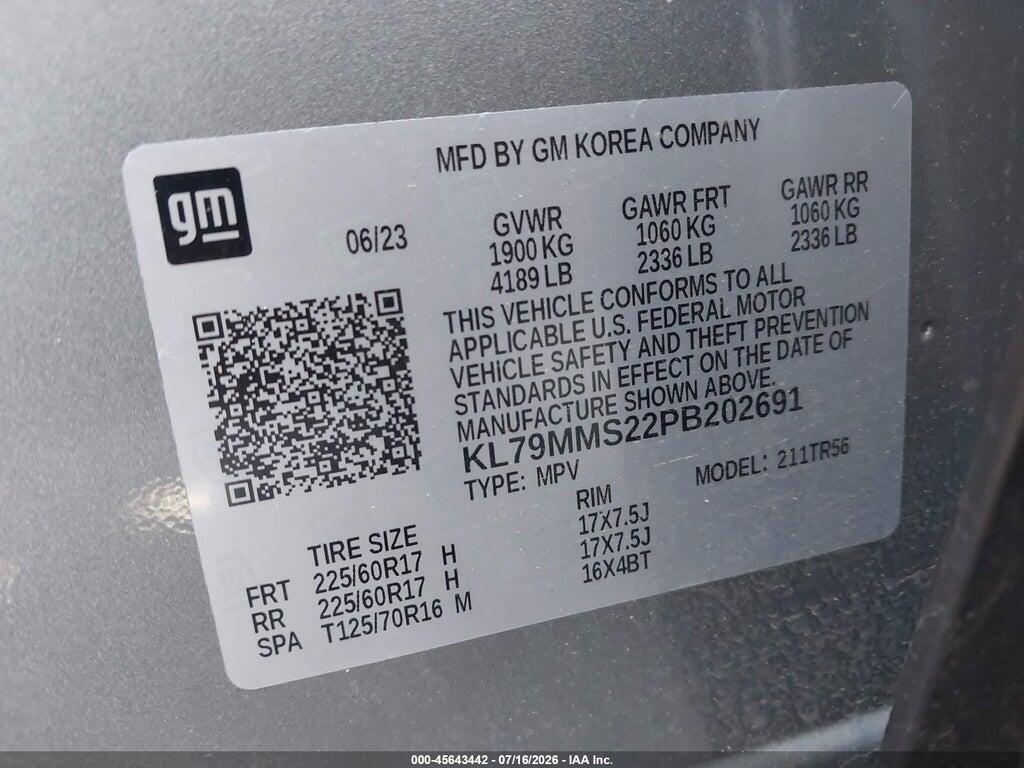 KL79MMS22PB202691 2023 CHEVROLET TRAILBLAZER photo no. 9