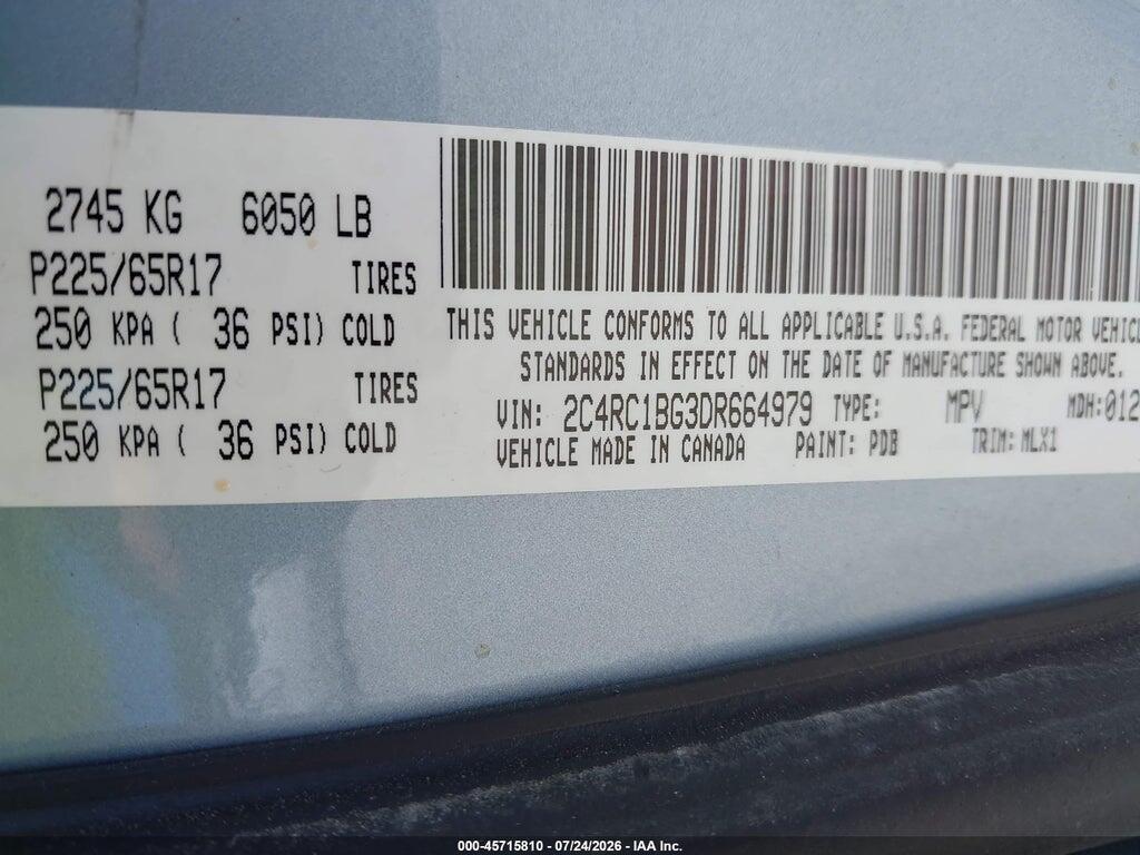 2C4RC1BG3DR664979 2013 CHRYSLER TOWN & COUNTRY photo no. 9
