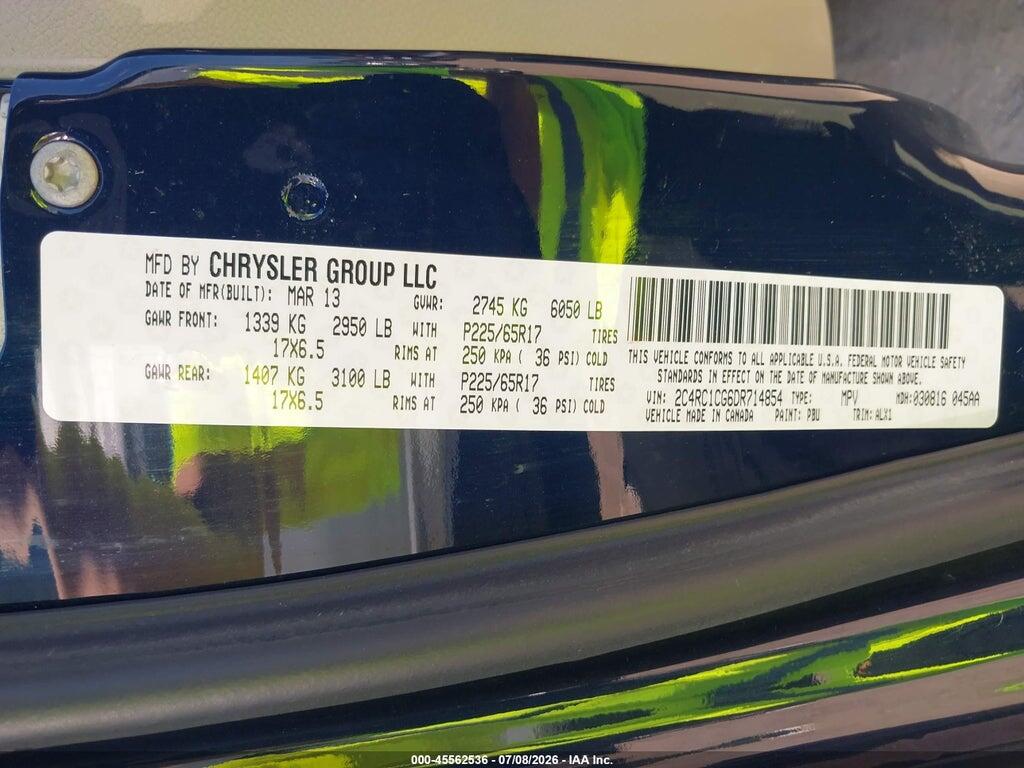 2C4RC1CG6DR714854 2013 CHRYSLER TOWN & COUNTRY photo no. 9