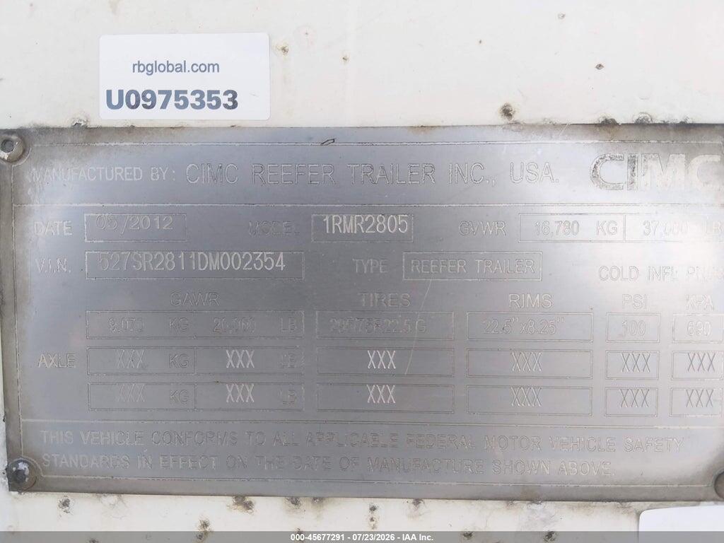 527SR2811DM002354 2013 CIMC COOL GALAXY photo no. 9