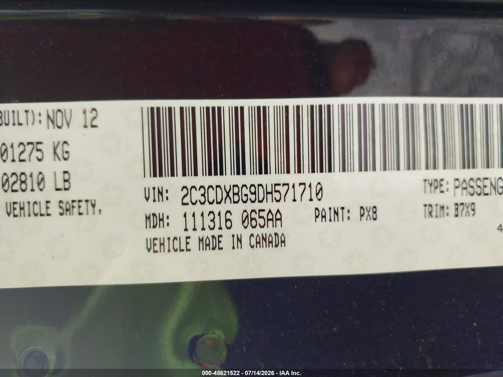 2C3CDXBG9DH571710 2013 DODGE CHARGER photo no. 9