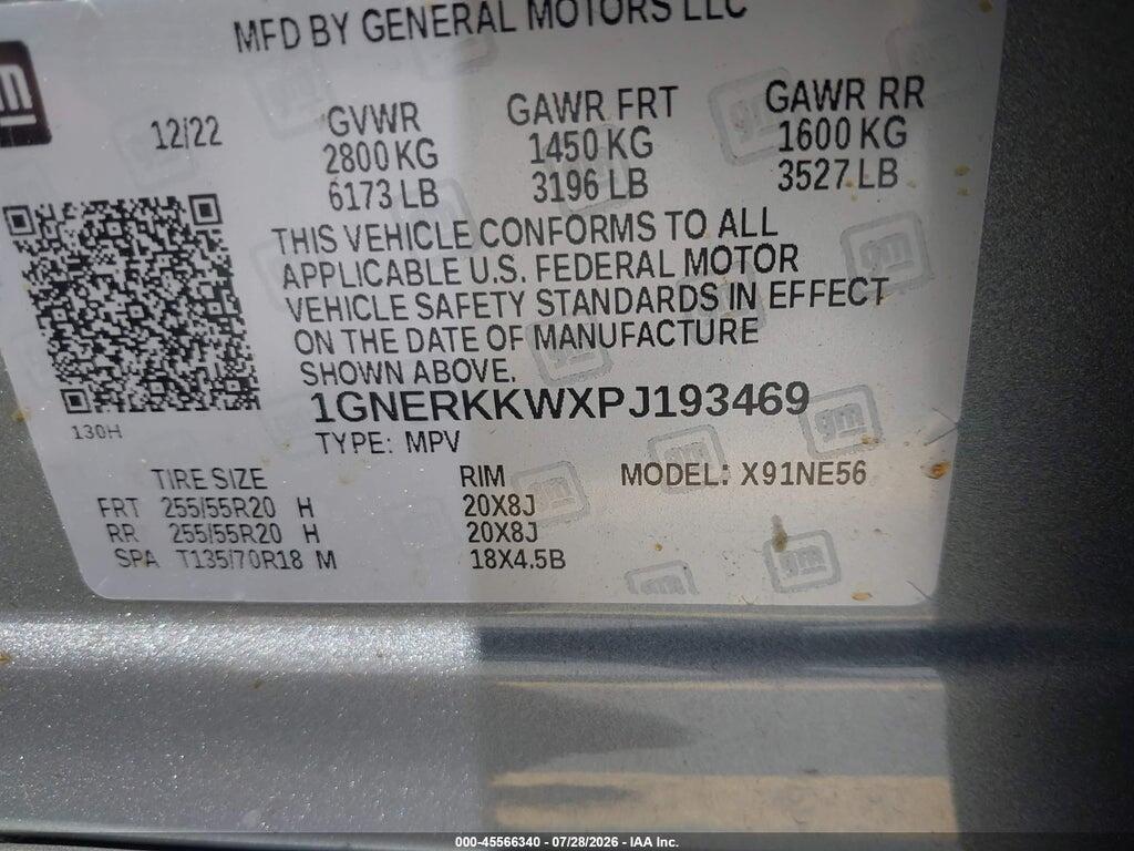 1GNERKKWXPJ193469 2023 CHEVROLET TRAVERSE photo no. 9