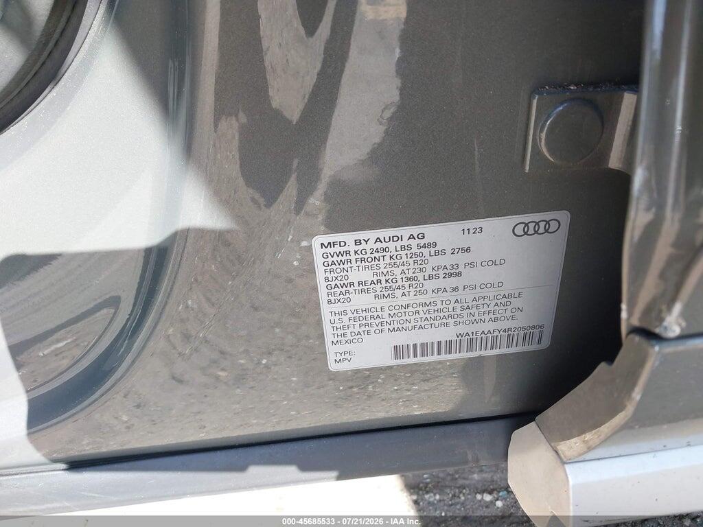 WA1EAAFY4R2050806 2024 AUDI Q5 photo no. 9