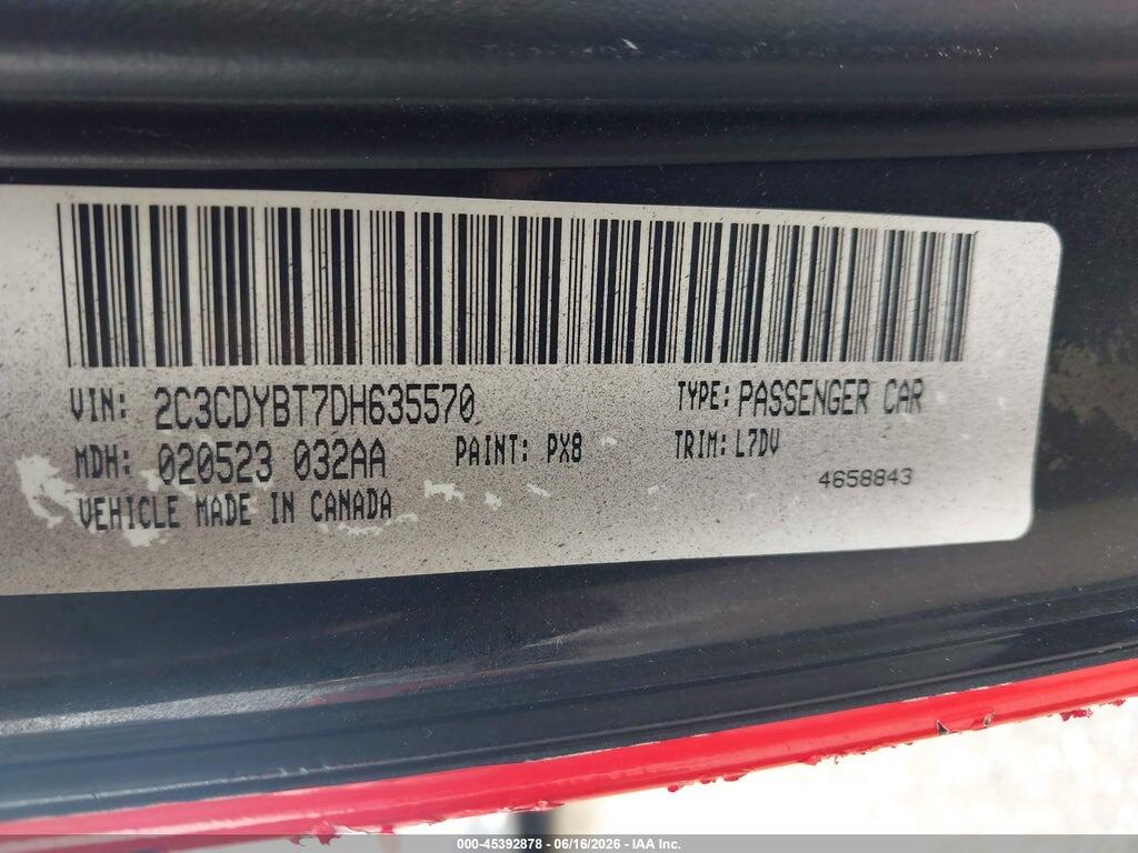 2C3CDYBT7DH635570 2013 DODGE CHALLENGER photo no. 9