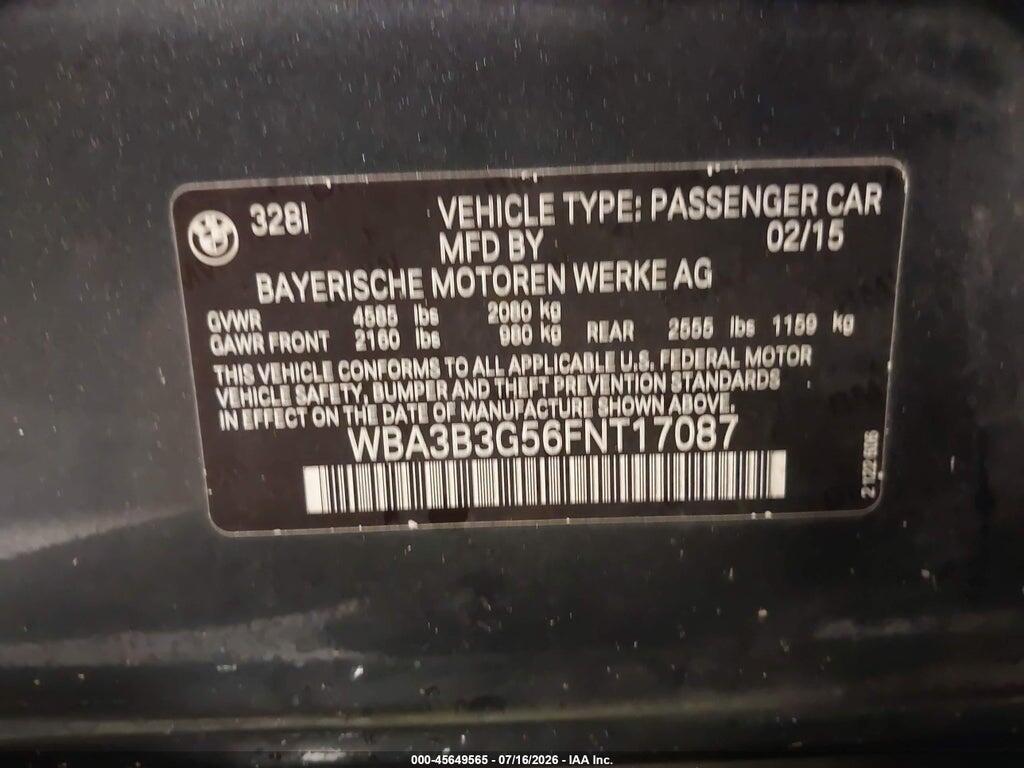 WBA3B3G56FNT17087 2015 BMW 328I photo no. 9
