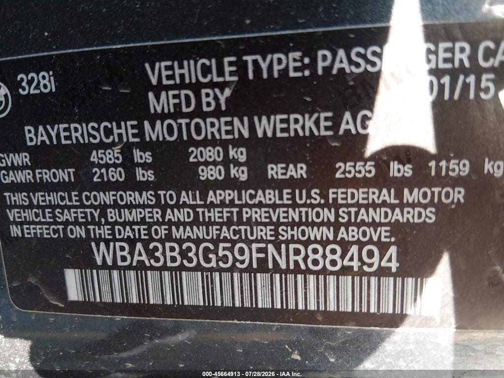 WBA3B3G59FNR88494 2015 BMW 328I photo no. 9