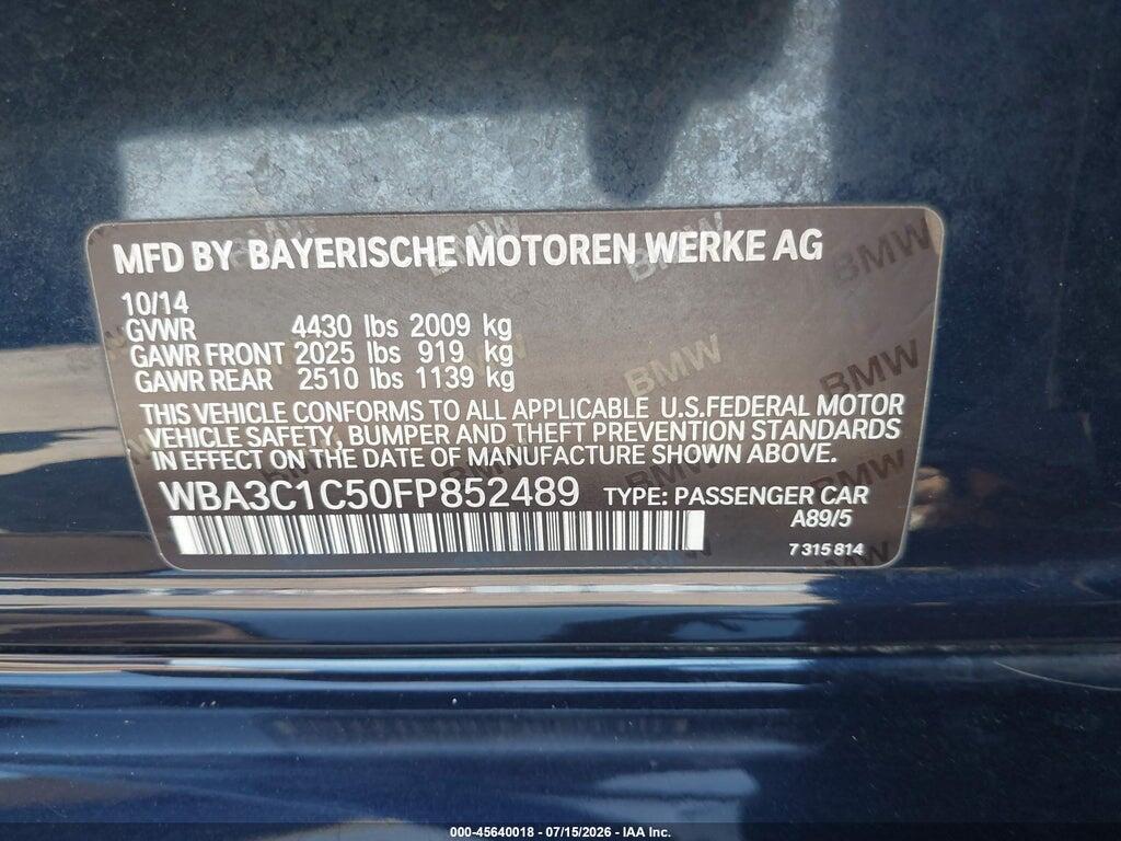 WBA3C1C50FP852489 2015 BMW 328I photo no. 9