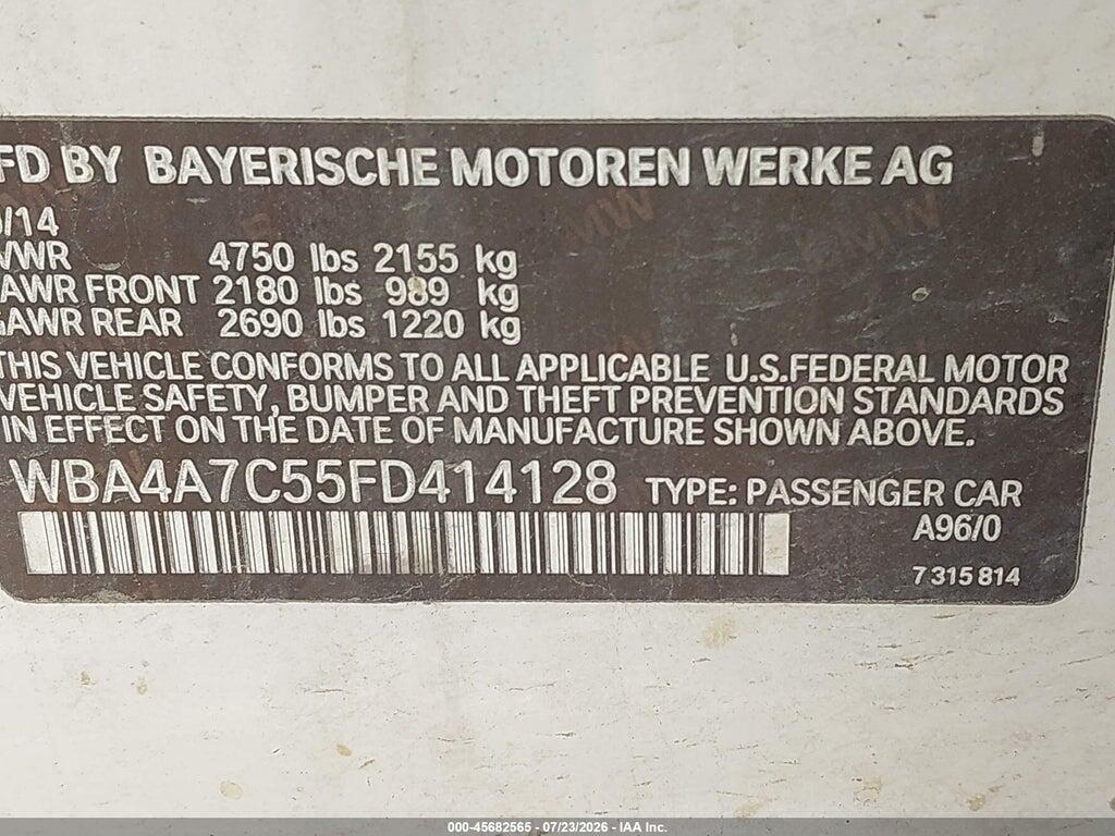 WBA4A7C55FD414128 2015 BMW 428 GRAN COUPE photo no. 9