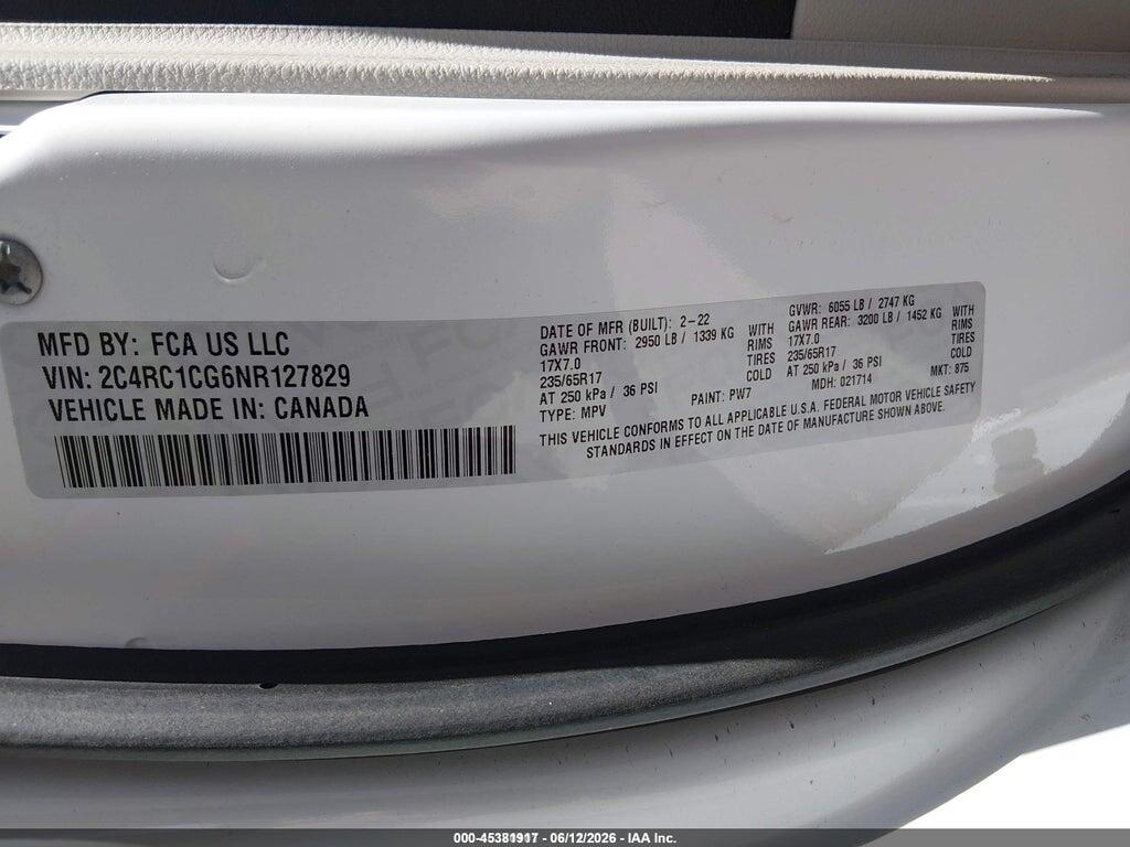 2C4RC1CG6NR127829 2022 CHRYSLER VOYAGER photo no. 9