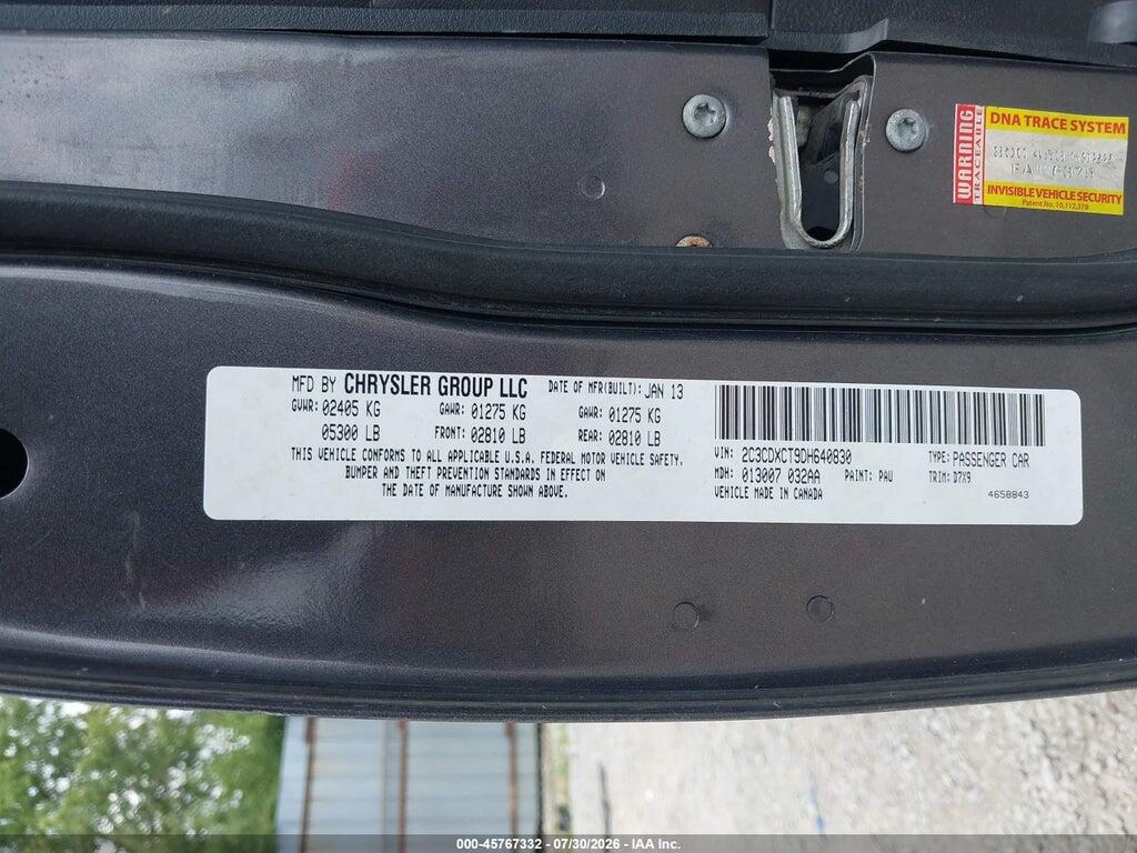 2C3CDXCT9DH640830 2013 DODGE CHARGER photo no. 9