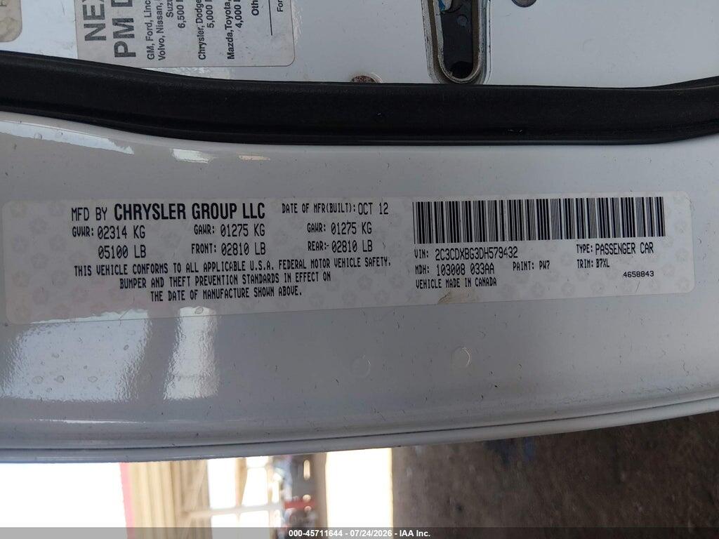 2C3CDXBG3DH579432 2013 DODGE CHARGER photo no. 9