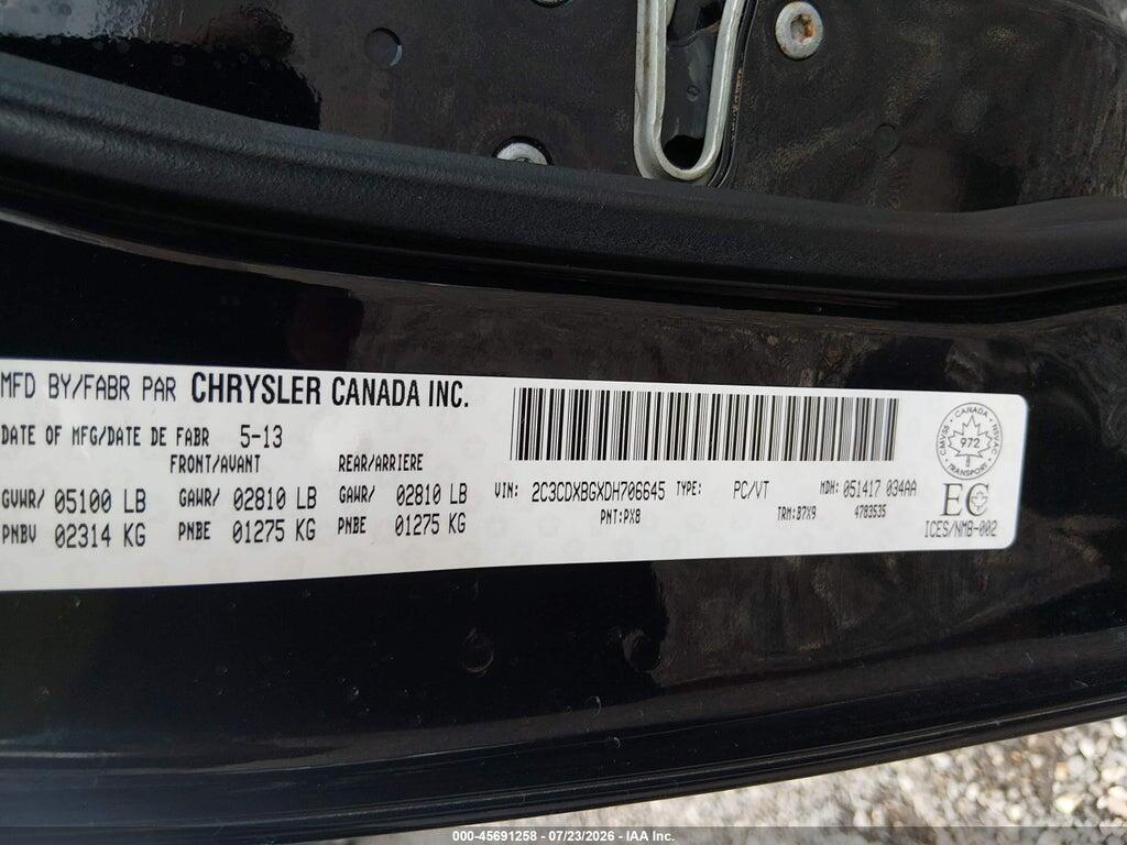 2C3CDXBGXDH706645 2013 DODGE CHARGER photo no. 9