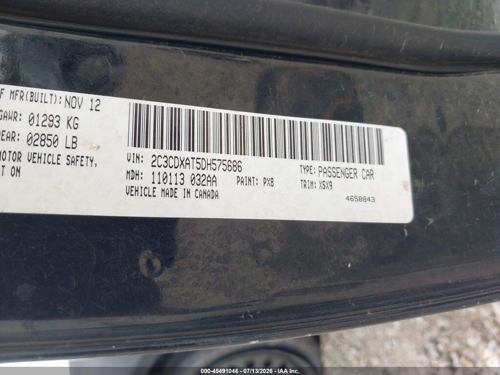 2C3CDXAT5DH575686 2013 DODGE CHARGER photo no. 9