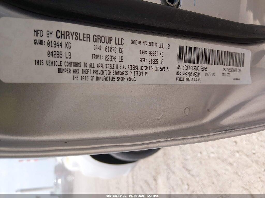 1C3CDFCA7DD106859 2013 DODGE DART photo no. 9