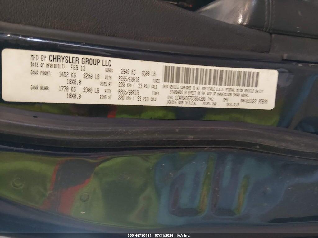 1C4RDHDG7DC664298 2013 DODGE DURANGO photo no. 9