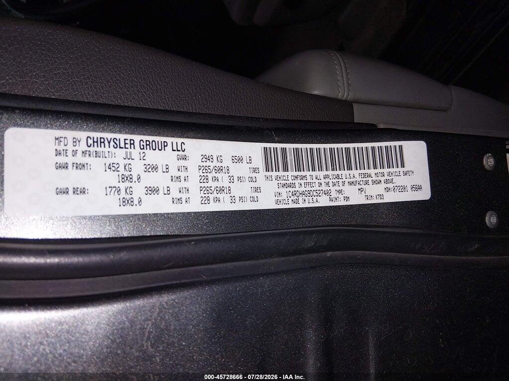1C4RDHAG9DC527402 2013 DODGE DURANGO photo no. 9