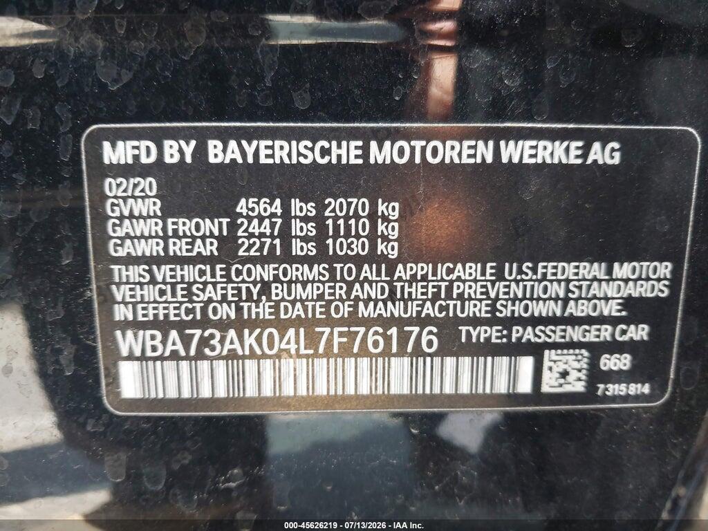 WBA73AK04L7F76176 2020 BMW 228I GRAN COUPE photo no. 9