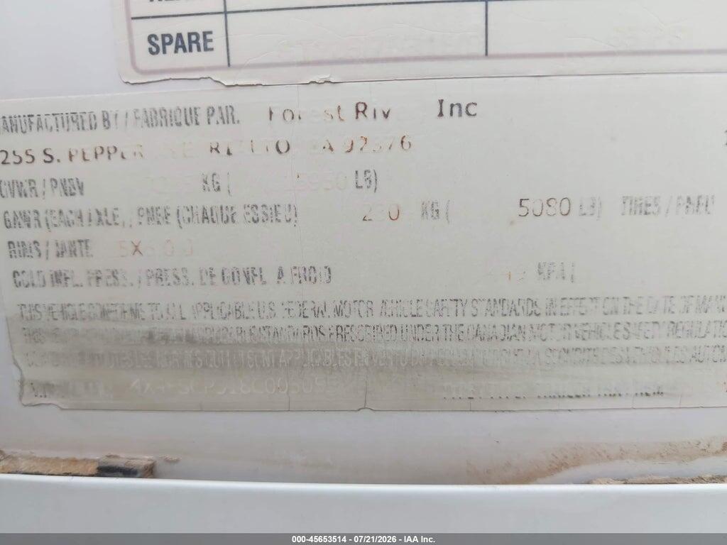 4X4FSCP318C005055 2008 FOREST RIVER OTHER photo no. 9