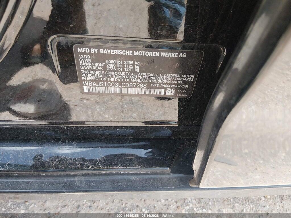 WBAJS1C03LCD87288 2020 BMW 540I photo no. 9