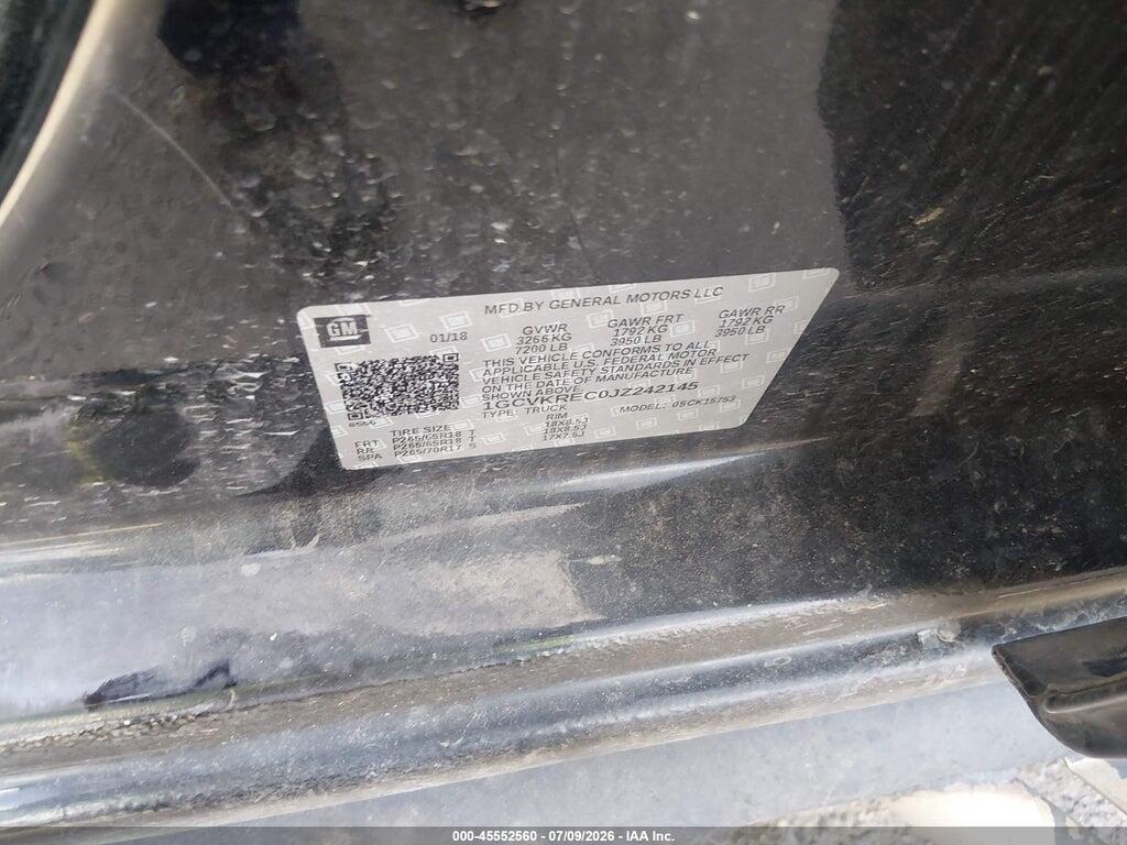 1GCVKREC0JZ242145 2018 CHEVROLET SILVERADO 1500 photo no. 9