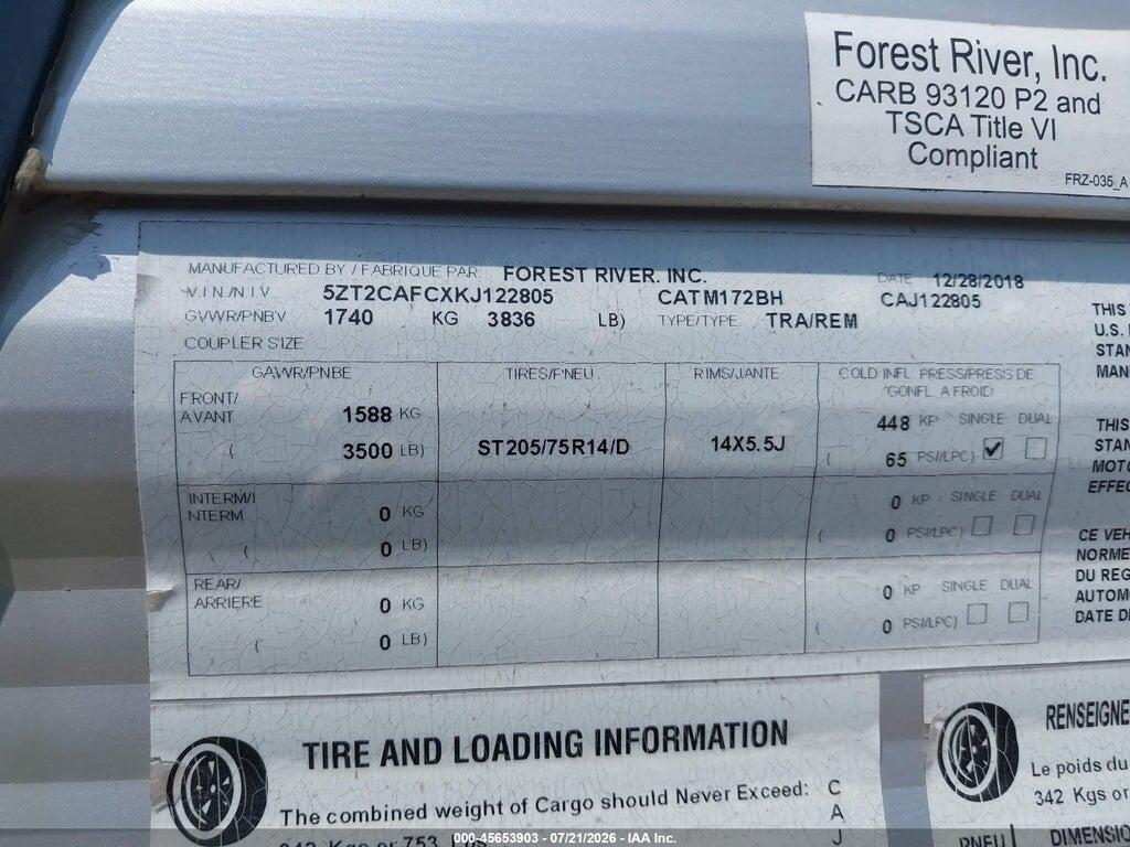 5ZT2CAFCXKJ122805 2019 COACHMEN CATALINA photo no. 9