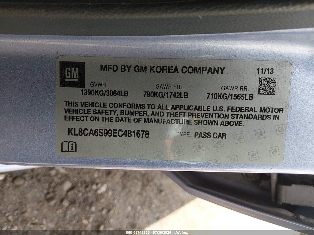 KL8CA6S99EC481678 2014 CHEVROLET SPARK photo no. 9