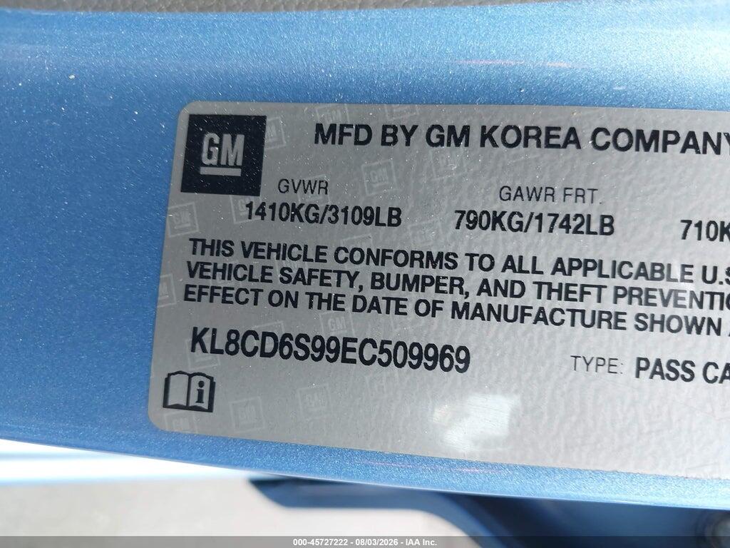 KL8CD6S99EC509969 2014 CHEVROLET SPARK photo no. 9