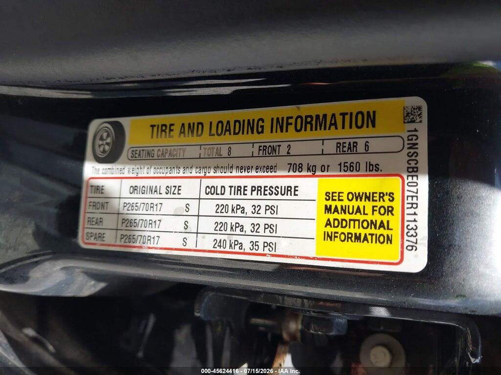 1GNSCBE07ER113376 2014 CHEVROLET TAHOE photo no. 9