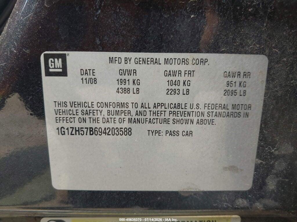 1G1ZH57B694203588 2009 CHEVROLET MALIBU photo no. 9
