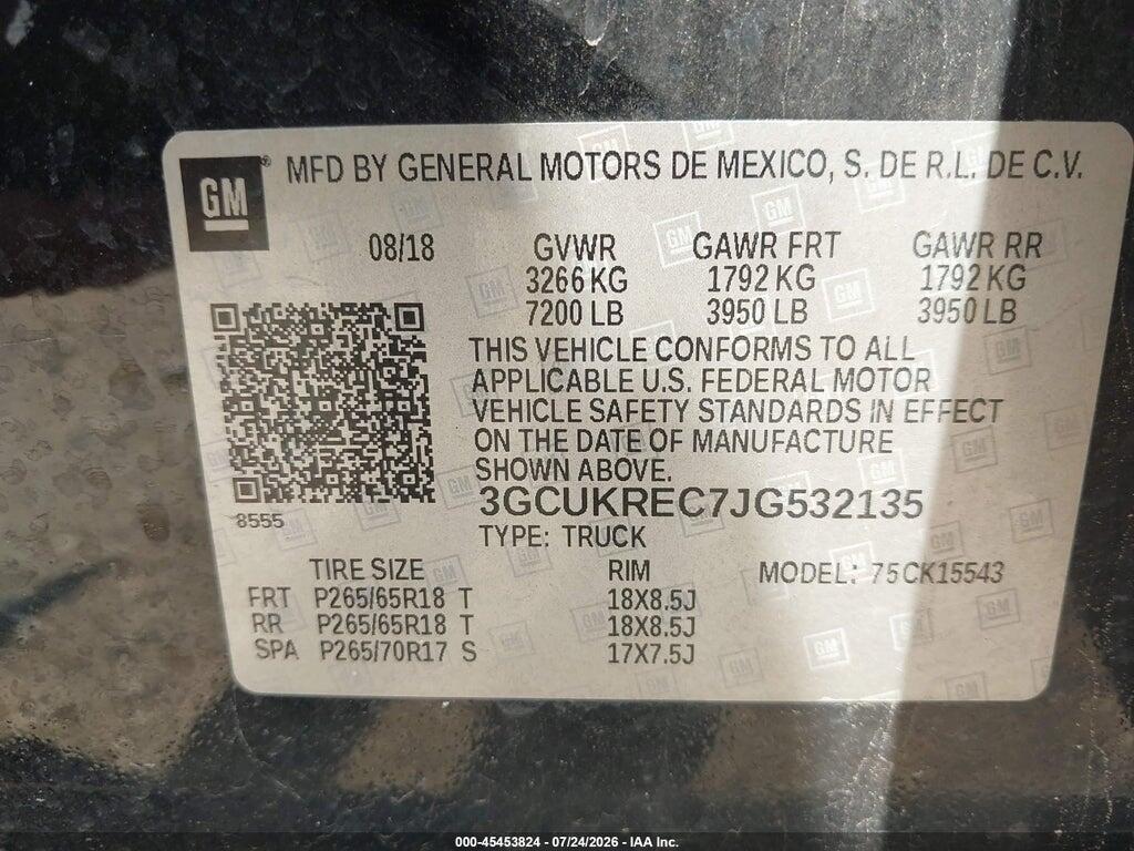 3GCUKREC7JG532135 2018 CHEVROLET SILVERADO 1500 photo no. 9