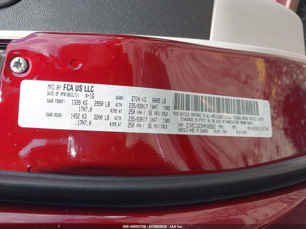 2C4RC1DG3HR508962 2017 CHRYSLER PACIFICA photo no. 9