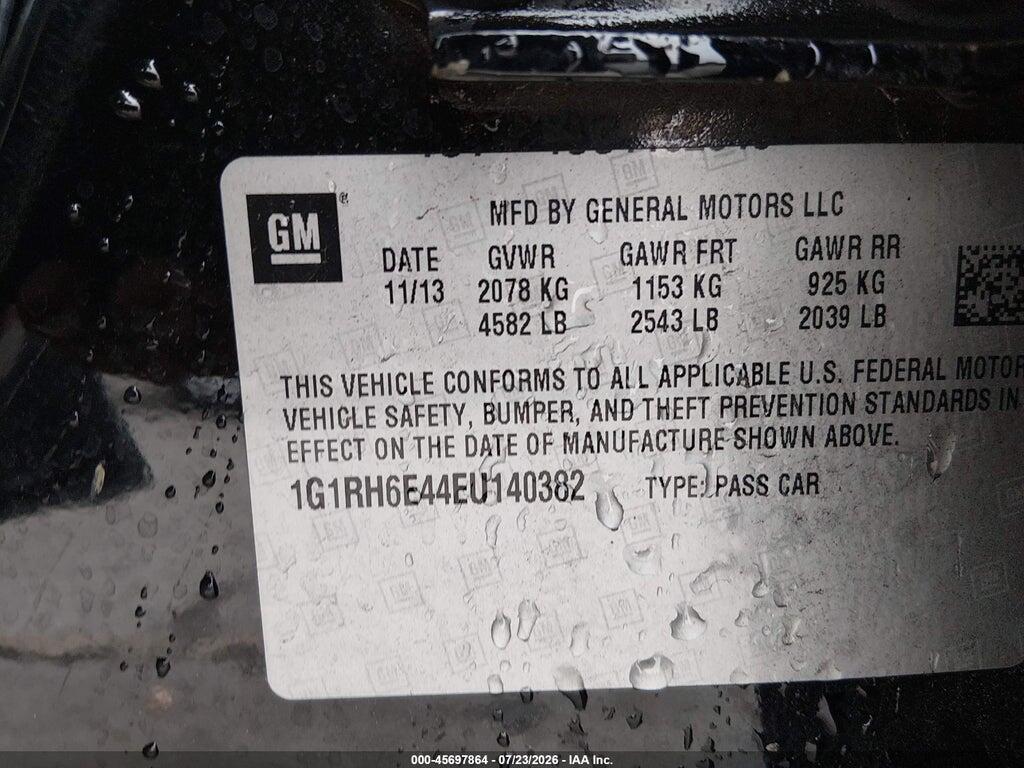 1G1RH6E44EU140382 2014 CHEVROLET VOLT photo no. 9