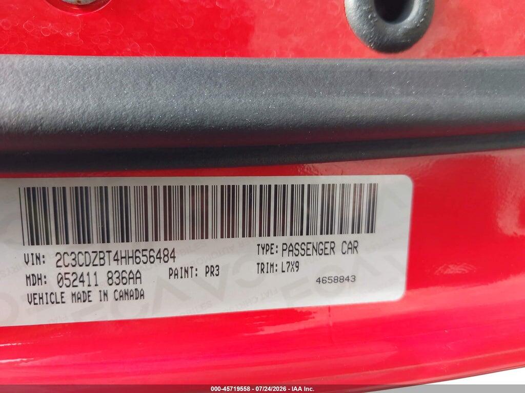 2C3CDZBT4HH656484 2017 DODGE CHALLENGER photo no. 9