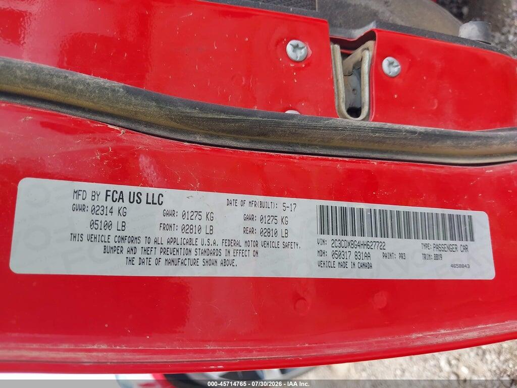 2C3CDXBG4HH627722 2017 DODGE CHARGER photo no. 9