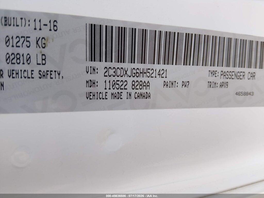 2C3CDXJG6HH521421 2017 DODGE CHARGER photo no. 9