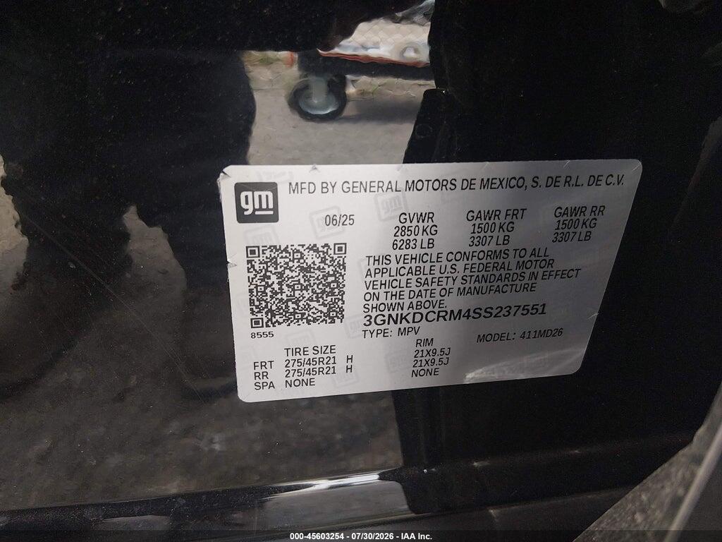 3GNKDCRM4SS237551 2025 CHEVROLET BLAZER EV photo no. 9