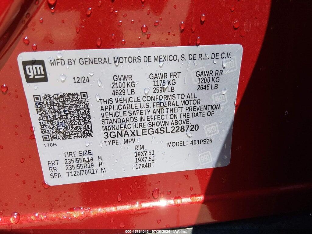 3GNAXLEG4SL228720 2025 CHEVROLET EQUINOX photo no. 9