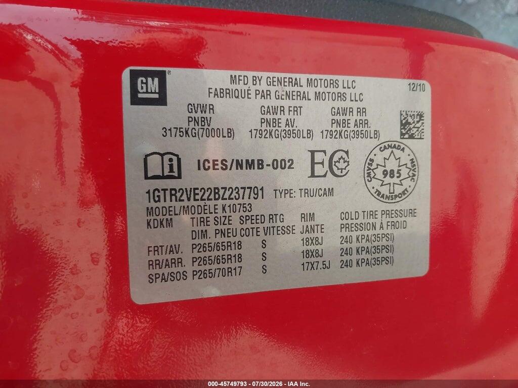 1GTR2VE22BZ237791 2011 GMC SIERRA 1500 photo no. 9