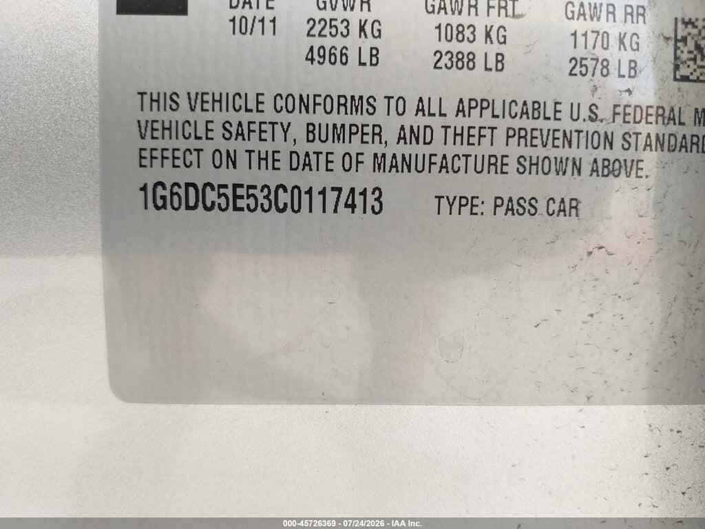 1G6DC5E53C0117413 2012 CADILLAC CTS photo no. 9
