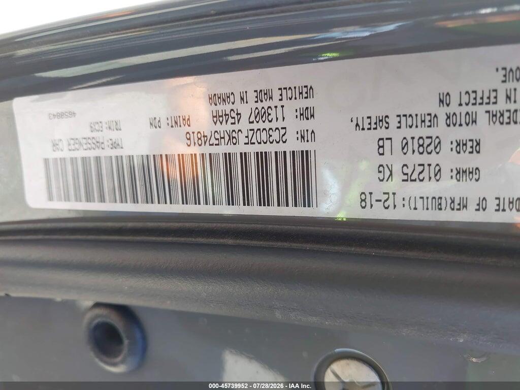 2C3CDZFJ9KH574816 2019 DODGE CHALLENGER photo no. 9