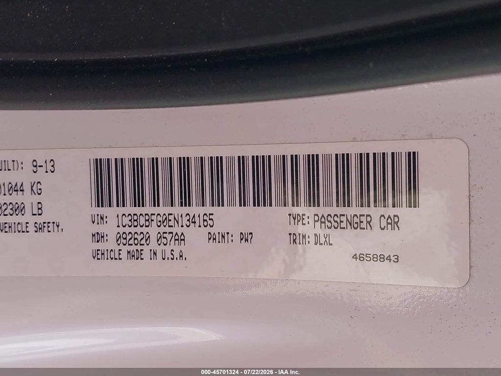 1C3BCBFG0EN134165 2014 CHRYSLER 200 photo no. 9