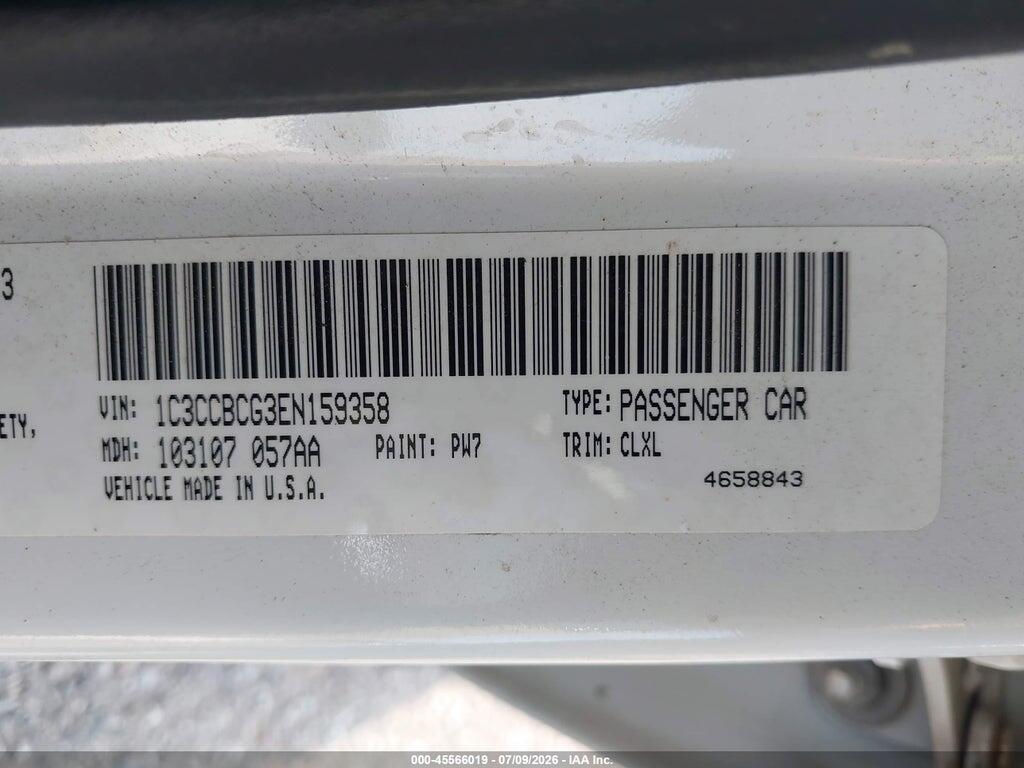 1C3CCBCG3EN159358 2014 CHRYSLER 200 photo no. 9