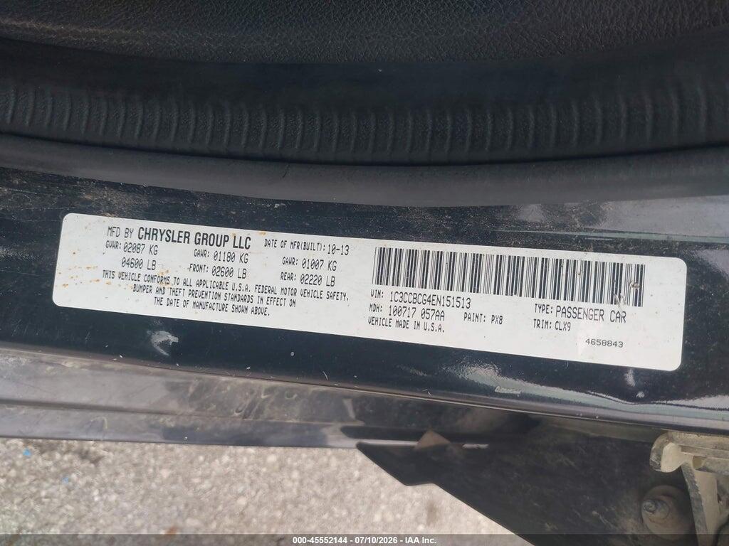1C3CCBCG4EN151513 2014 CHRYSLER 200 photo no. 9