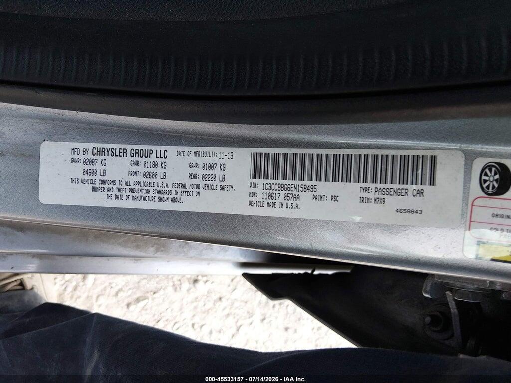 1C3CCBBG6EN158495 2014 CHRYSLER 200 photo no. 6