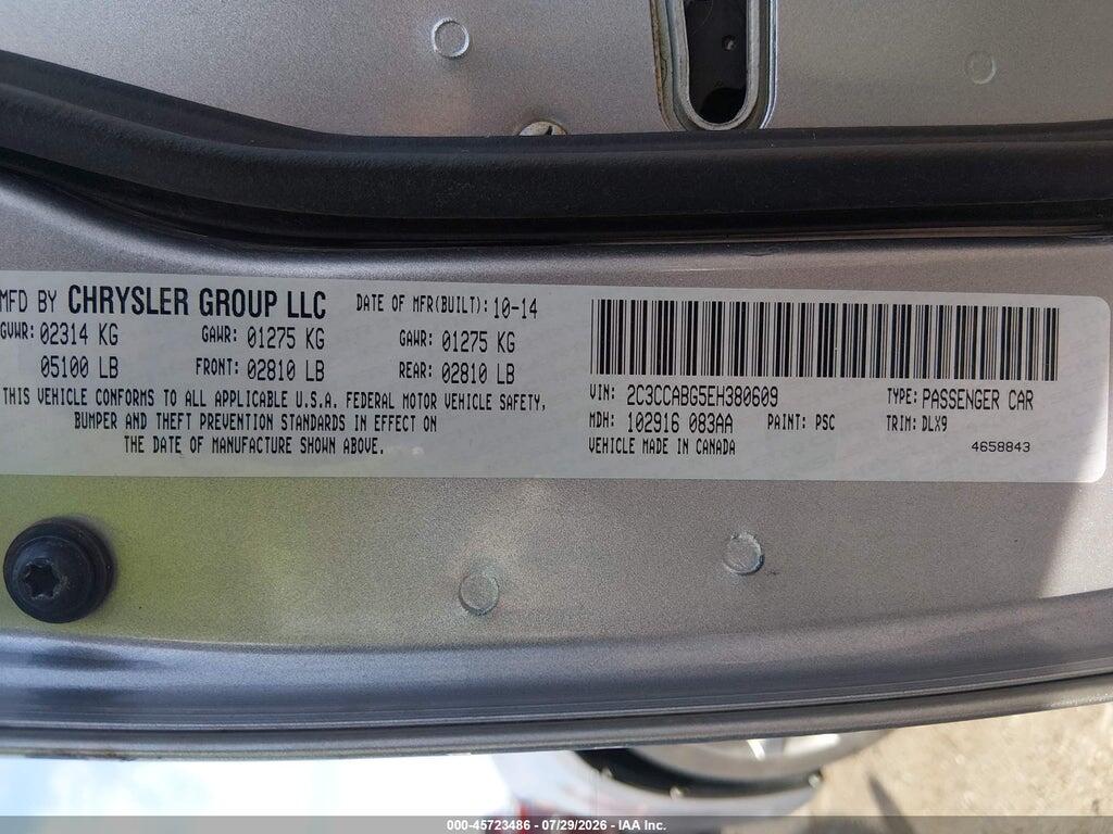 2C3CCABG5EH380609 2014 CHRYSLER 300 photo no. 9