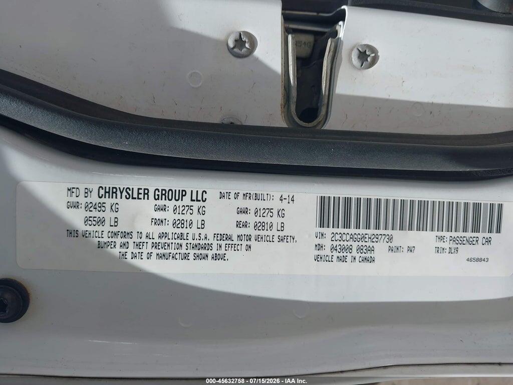 2C3CCAGG0EH297730 2014 CHRYSLER 300 photo no. 9