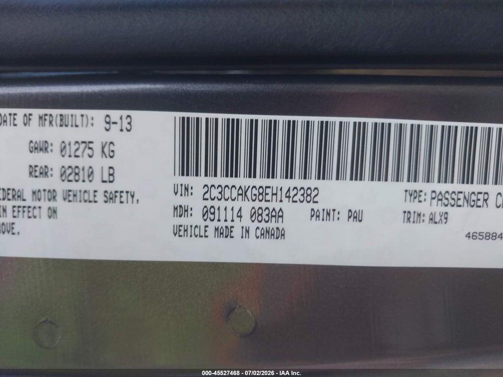 2C3CCAKG8EH142382 2014 CHRYSLER 300C photo no. 9